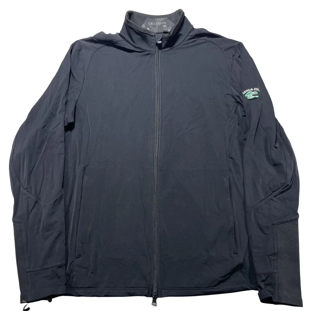 Greyson Jacket Mens Medium Black Softshell Full Zip Ikola Cup Golf Lightweight